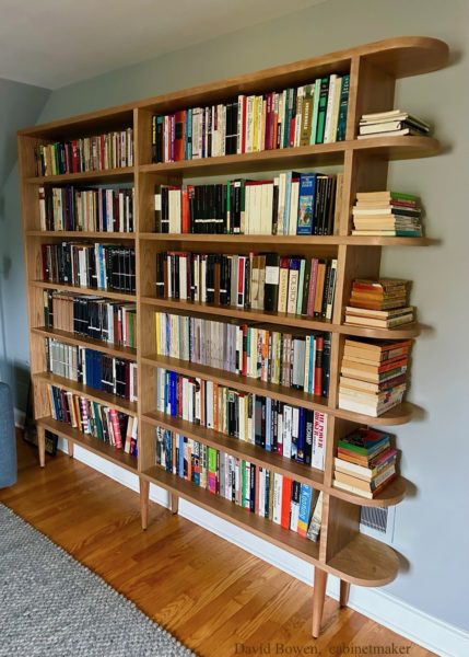 Mid-century modern bookcase, cherrywood